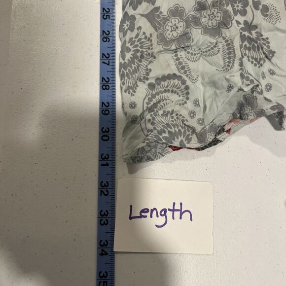 Angie Women's White Pink Floral Kimono Open Cardigan S Flowy Boho Cottage Blooms - Picture 8 of 10